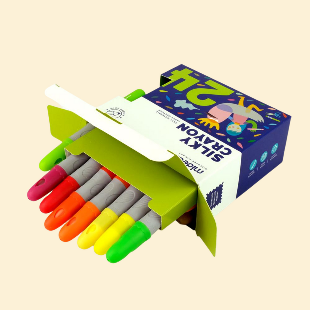 MiDeer 24 pc Silky Washable Large Crayons – The Baby Lab Company